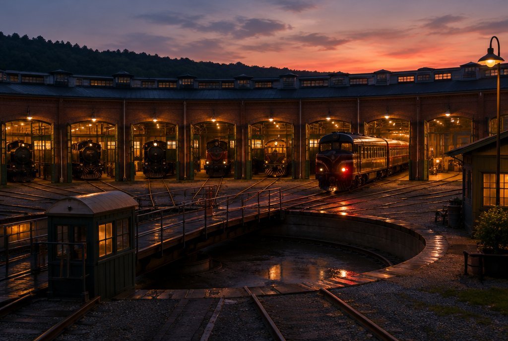 Abendroutine Zug ins Depot