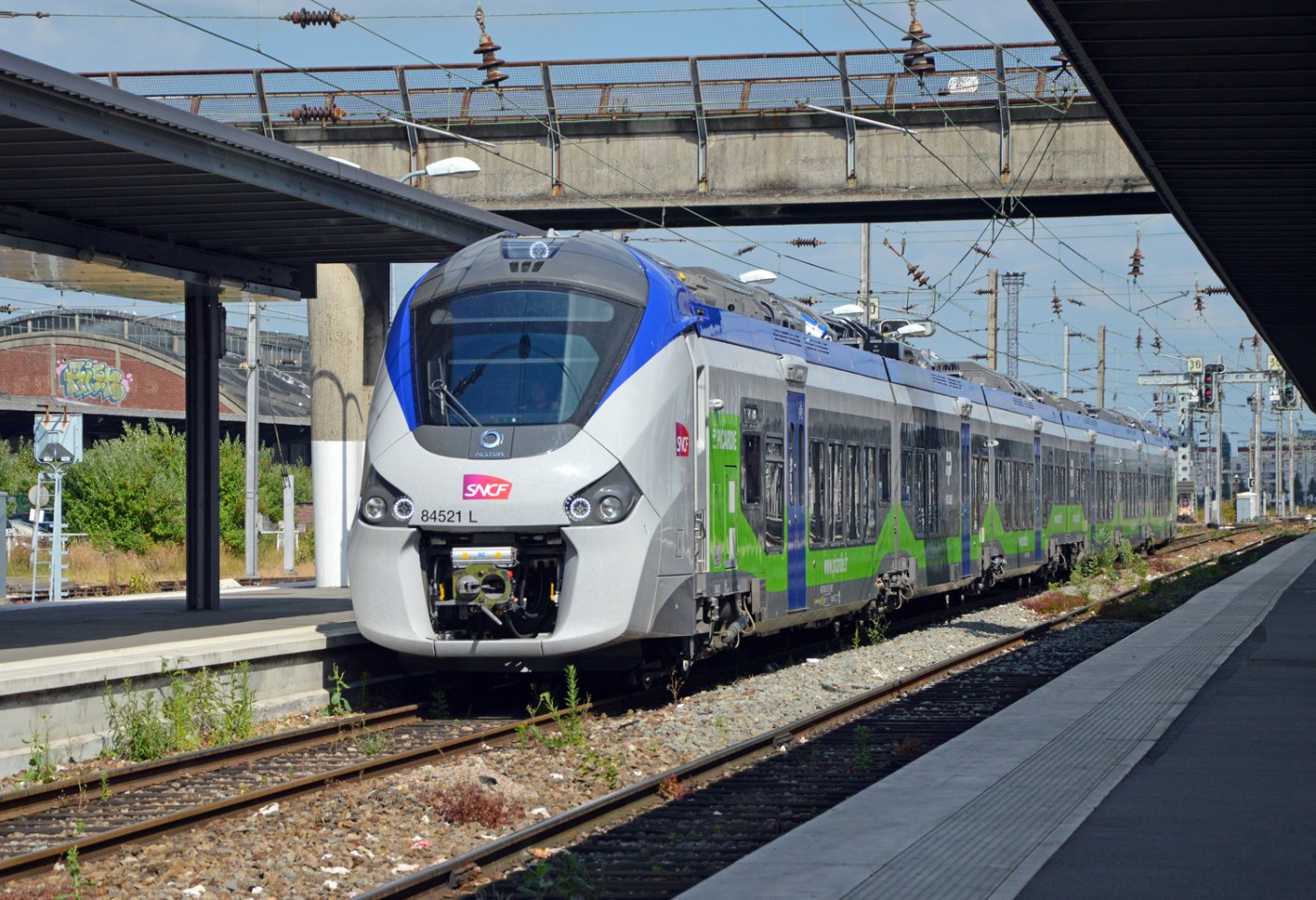 Mise en place de la B 84521 22 en gare d'Amiens