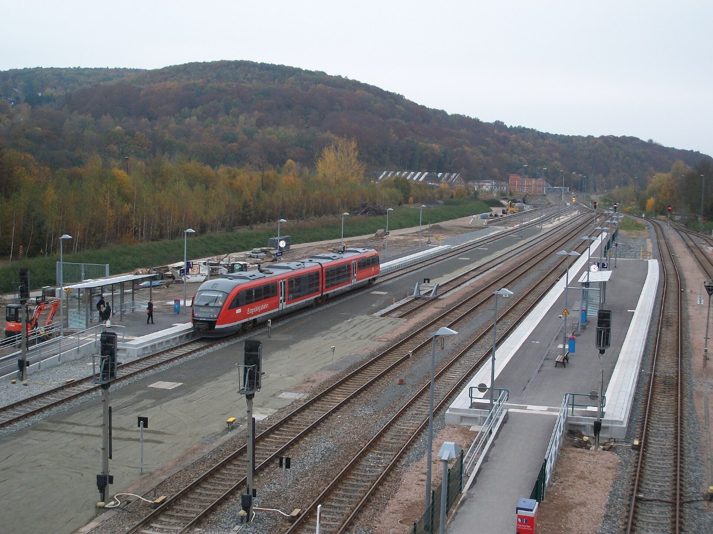 Bahnhof Aue (Sachs) Erzgebirgsbahn im umgebauten Bahnhof (5)