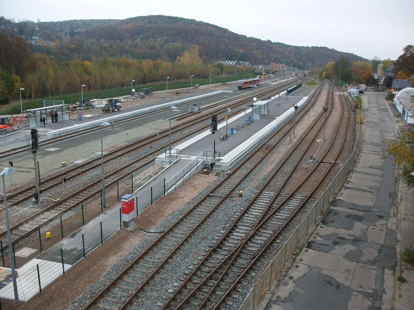 Bahnhof Aue (Sachs) Erzgebirgsbahn im umgebauten Bahnhof (7)