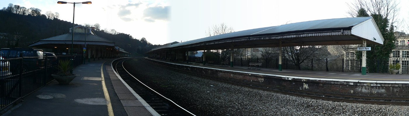 Bath Spa railway station view from the east end 05