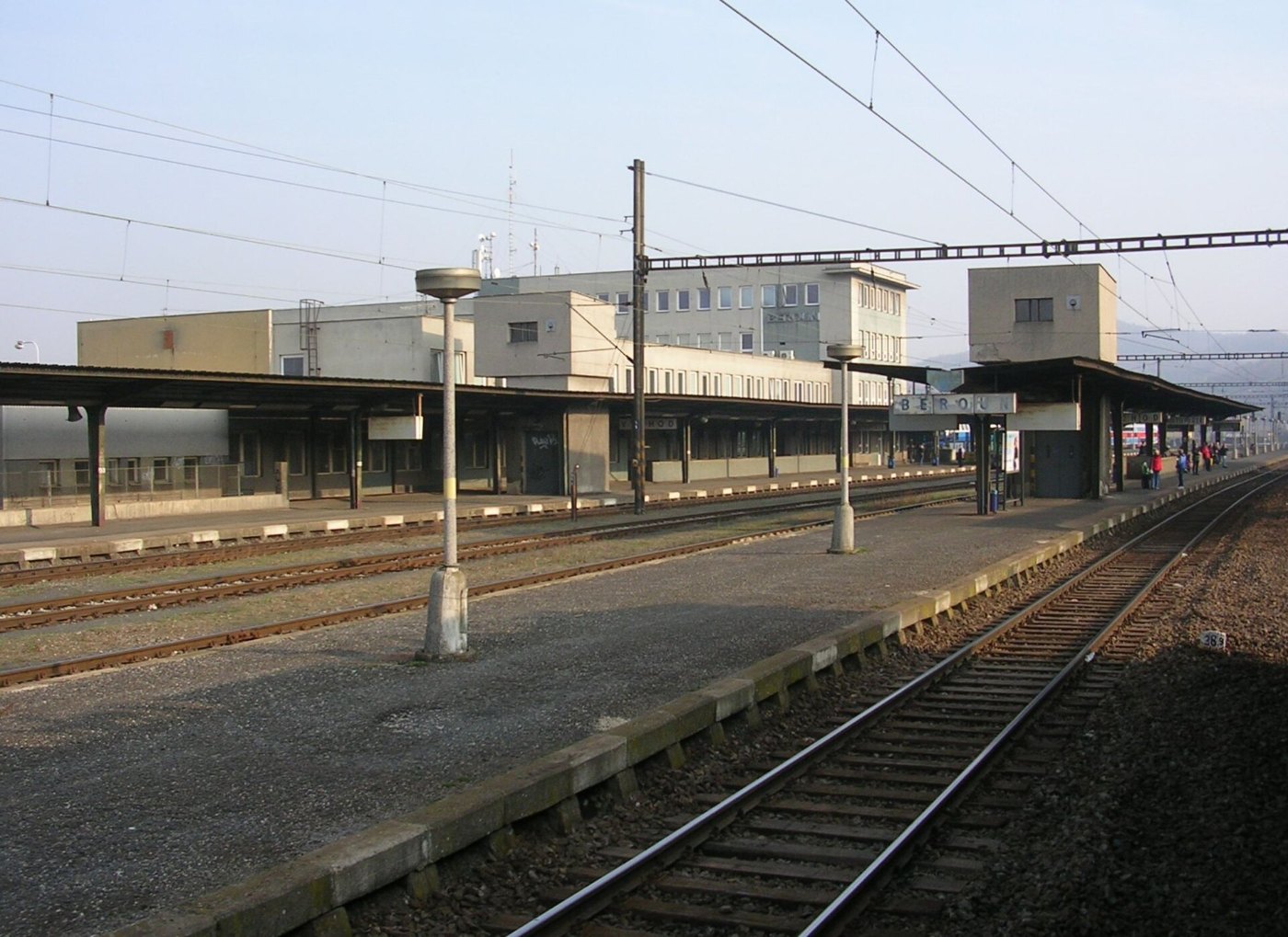 Nádraží Beroun, z vlaku