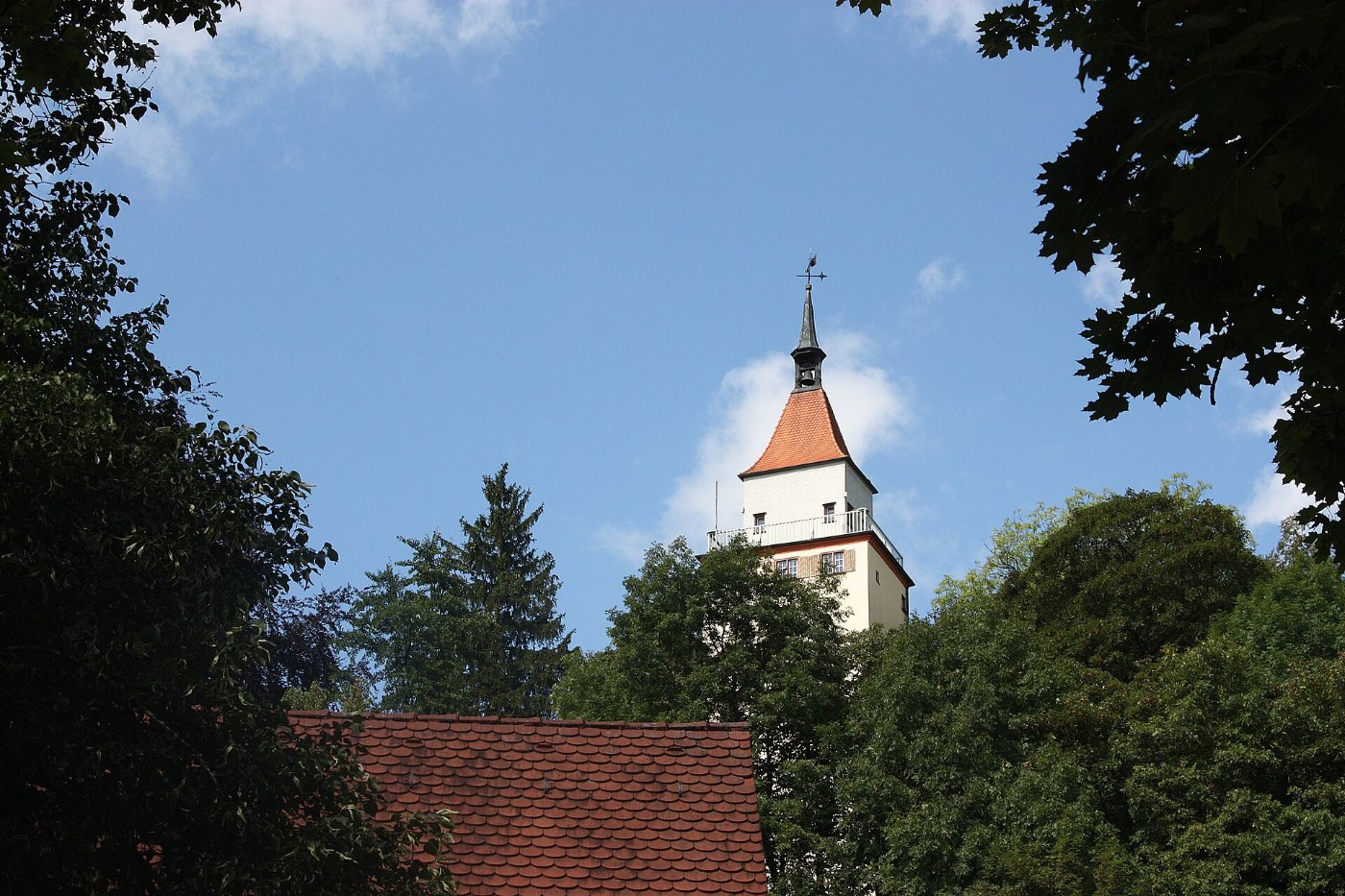 Der Gigelturm über dem Weberberg in Biberach an der Riß