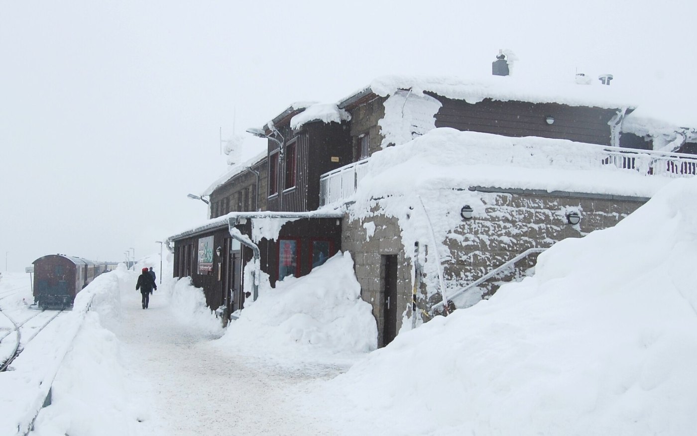 Der Bahnhof Brocken auf dem Gipfel des Brockens