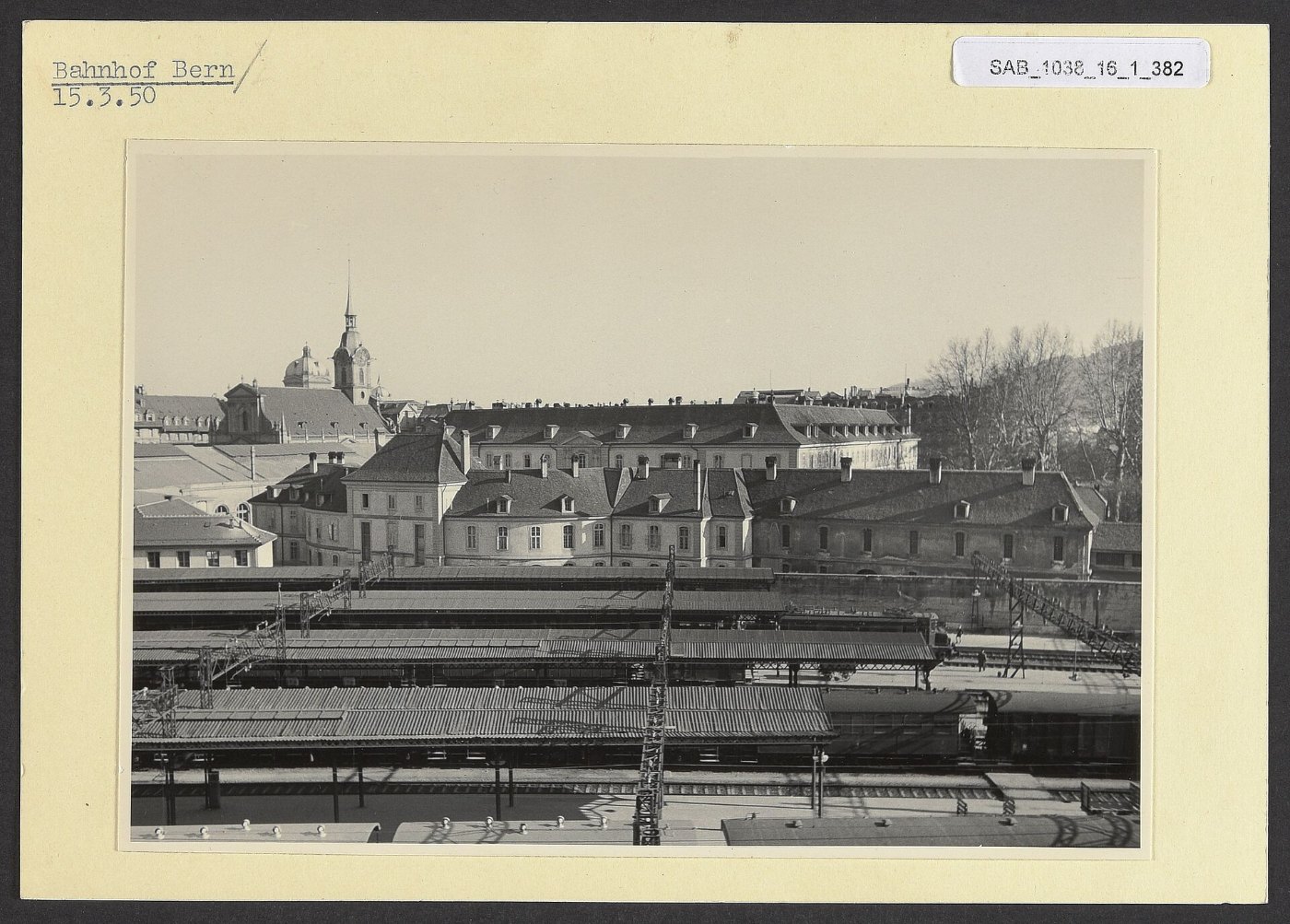 Stadtarchiv Bern SAB 1038 16 1 382 Bahnhof Bern I 15.03.1950