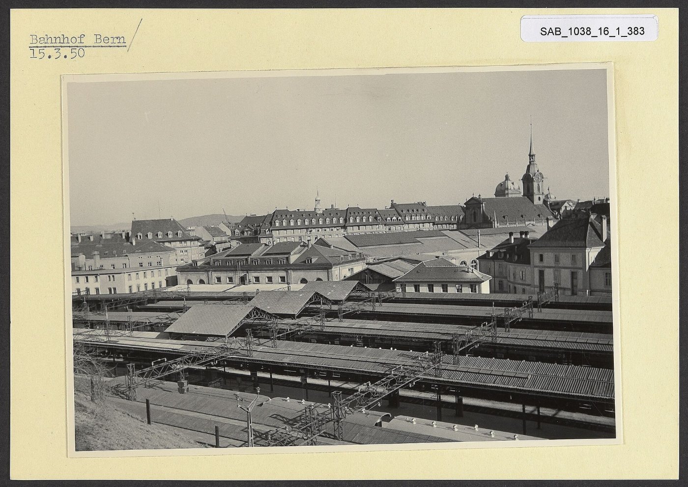Stadtarchiv Bern SAB 1038 16 1 383 Bahnhof Bern II 15.03.1950