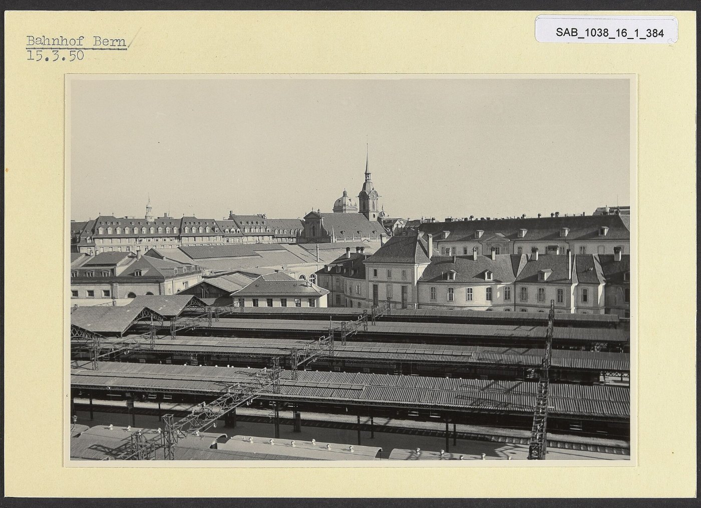 Stadtarchiv Bern SAB 1038 16 1 384 Bahnhof Bern III 15.03.1950