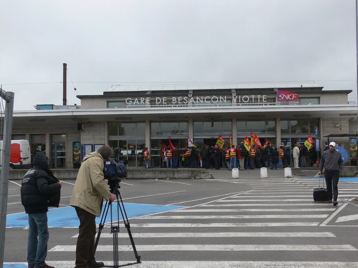 Besançon gare de Besançon Viotte CGT demonstration 02