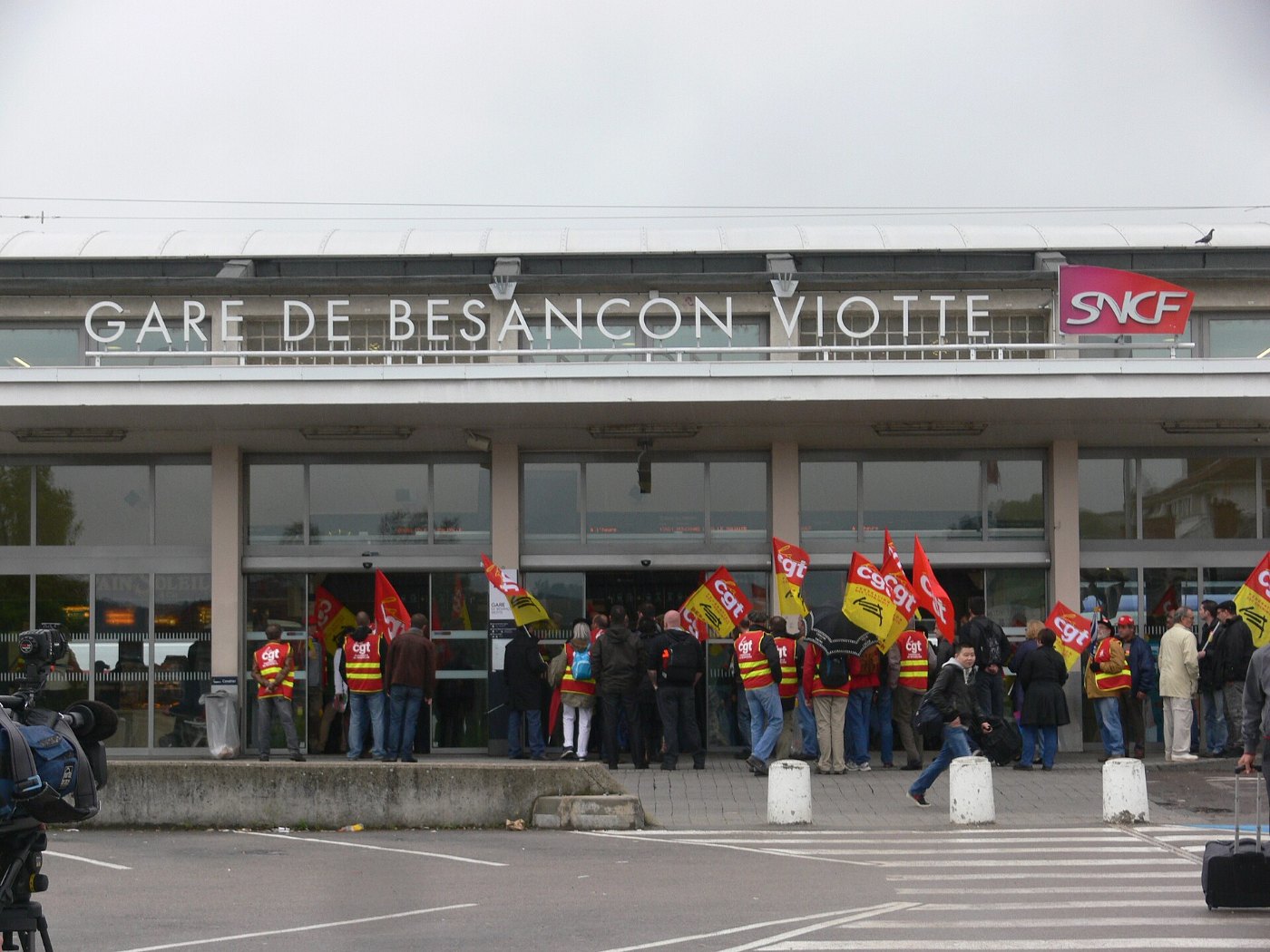 Besançon gare de Besançon Viotte CGT demonstration 03