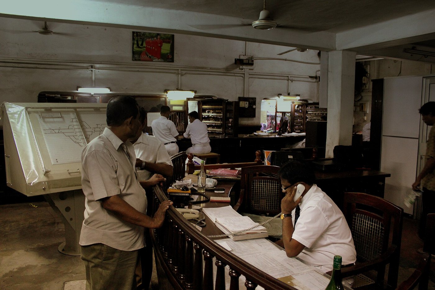 SRI LANKAN RAILWAYS STATION MASTERS CONTROL ROOM AT FORT STATION COLOMBO