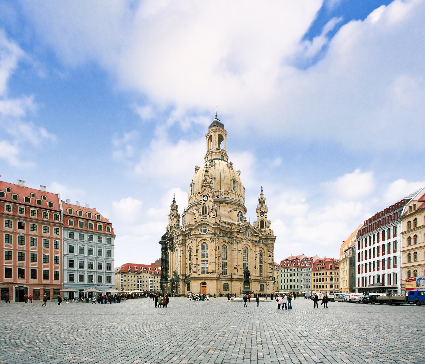 Die wiederaufgebaute Frauenkirche in der Dresdner Altstadt