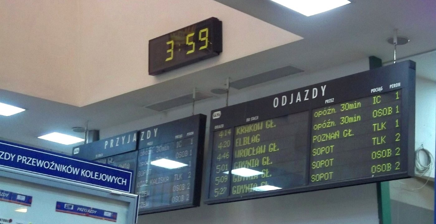 Gdańsk Główny – tablice informacyjne