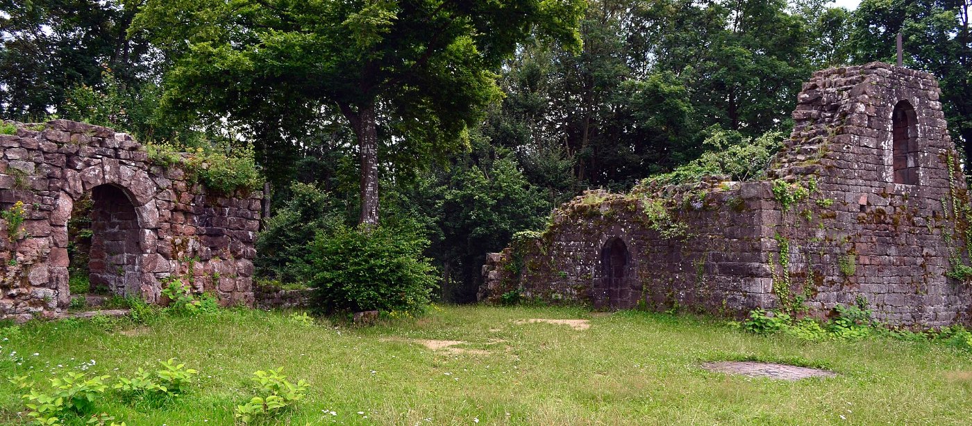a Burg Eberbach Vorderburg Palas Bergfried