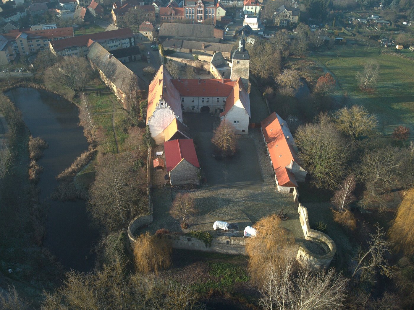 Wasserburg Egeln Luftbild