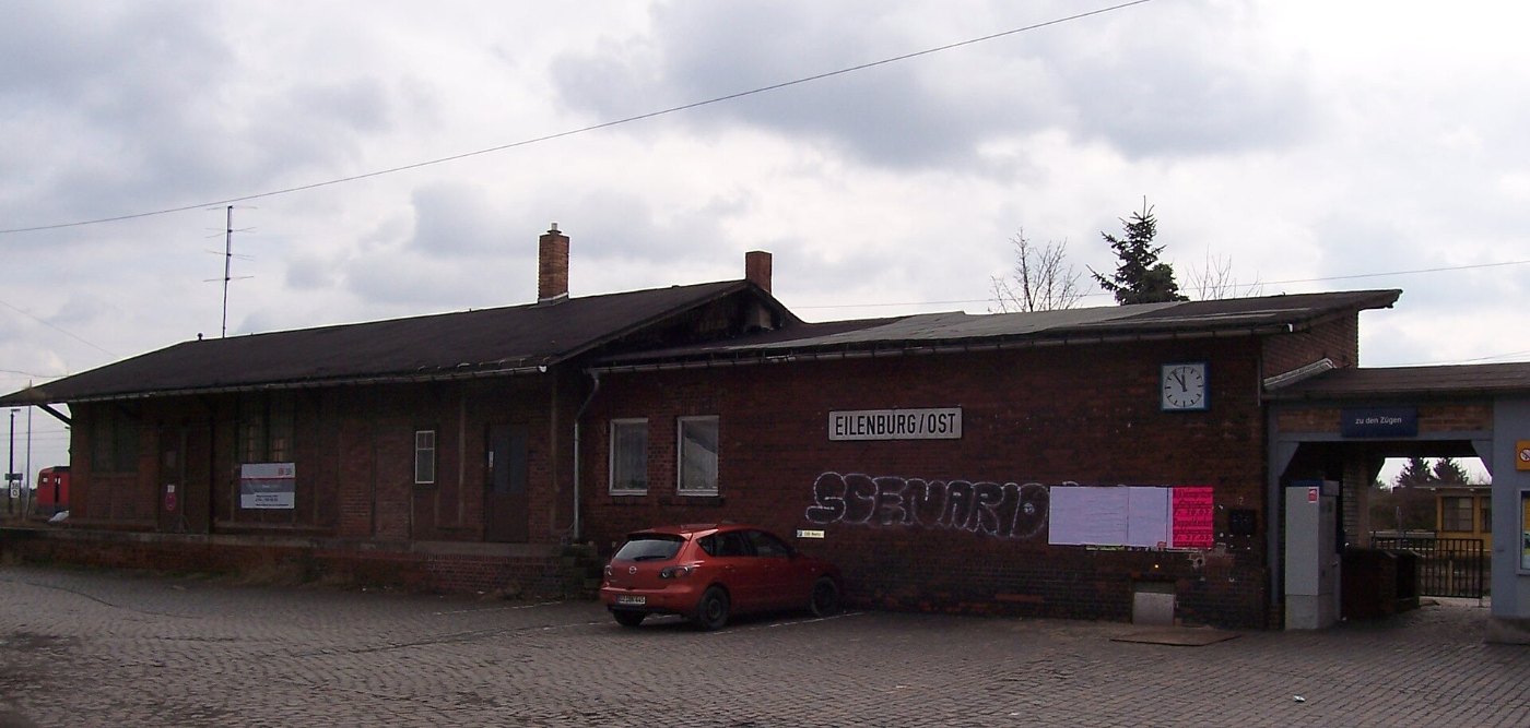 Bahnhof Eilenburg Ost alter Gueterschuppen