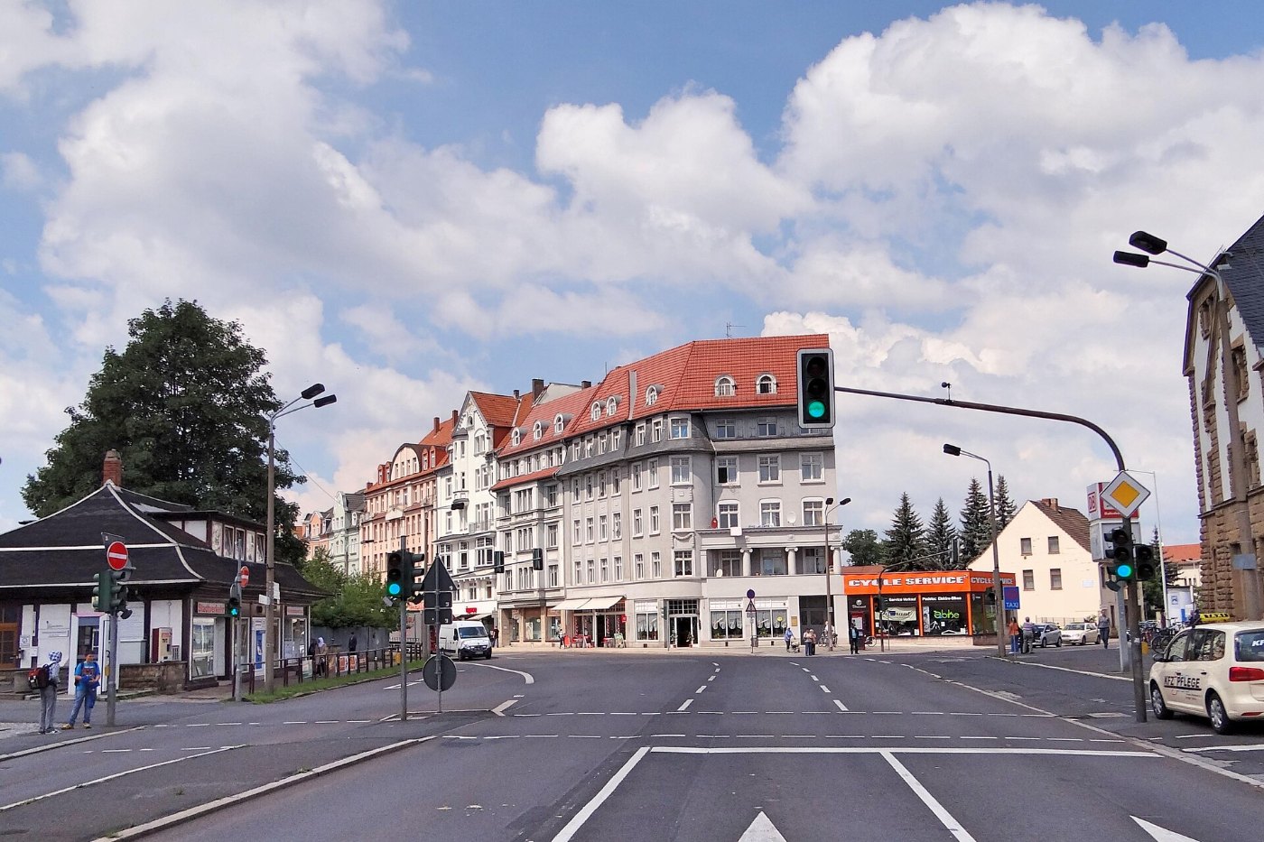 Eisenach, Ampelkreuzung am Hauptbahnhof 2014