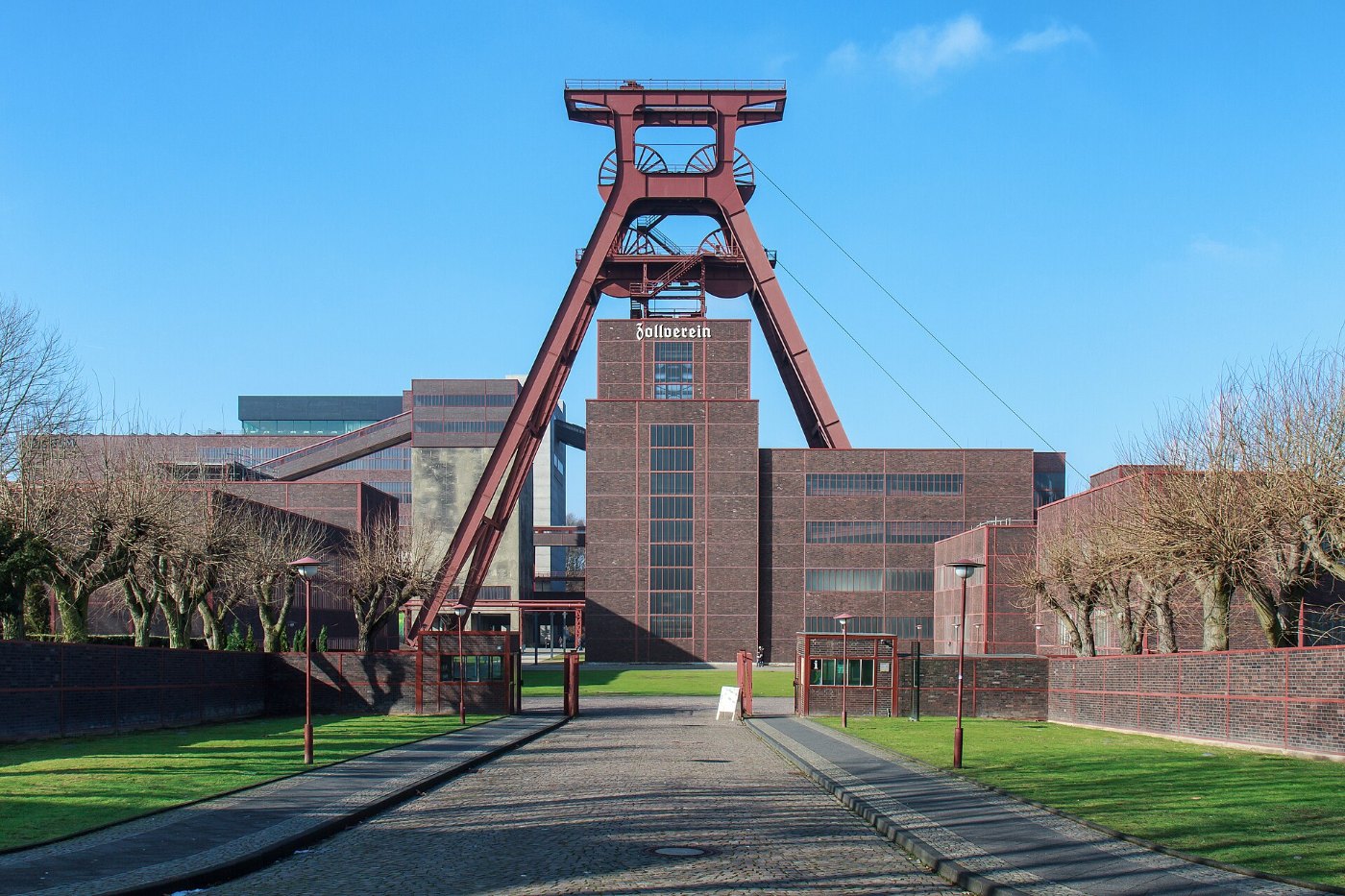 Das Eingangstor der Zeche Zollverein in Essen, UNESCO-Welterbe