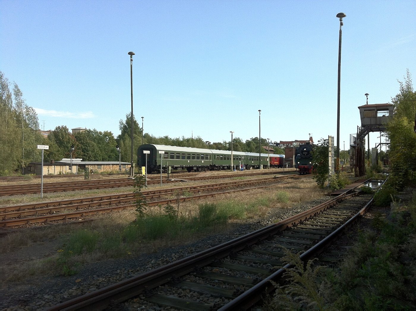 Dampflok 18 201 Abstellgruppe Bahnhof Görlitz Grosswaschanlage