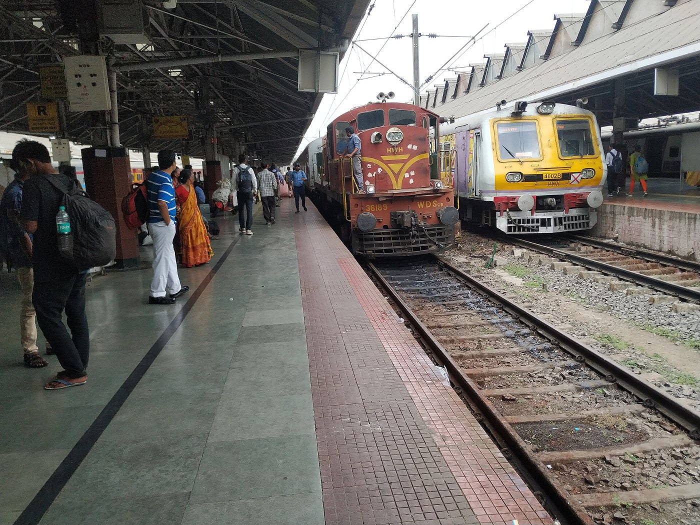 Platform 6 of Howrah Junction Railway Station, India
