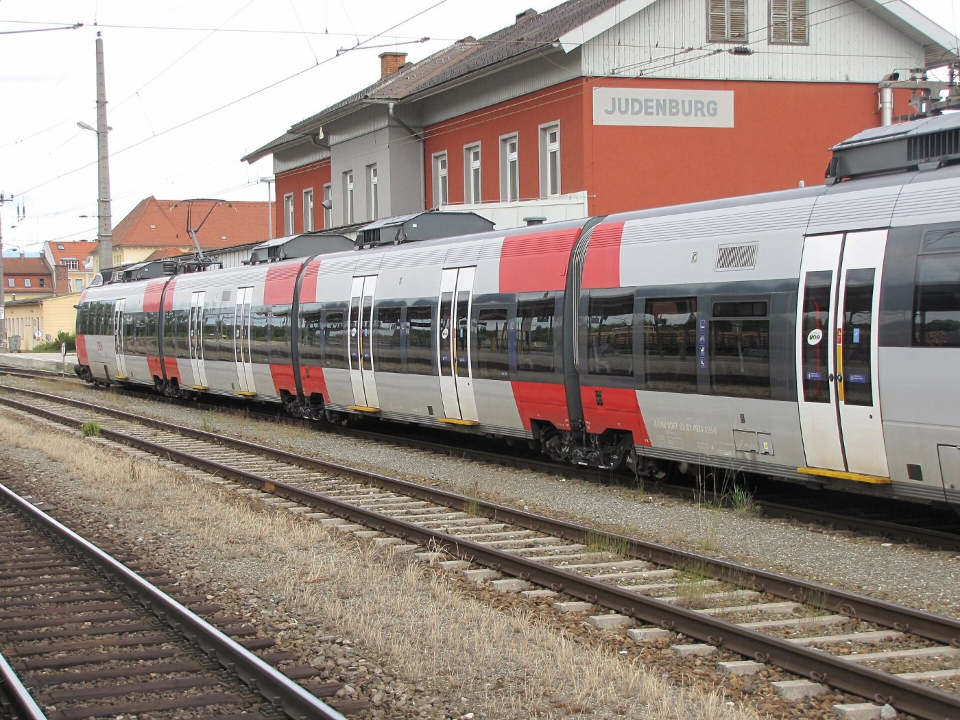 Austria (Österreich), Judenburg. A ÖBB BDET 93 81 4024 103 6 (Donaustadt