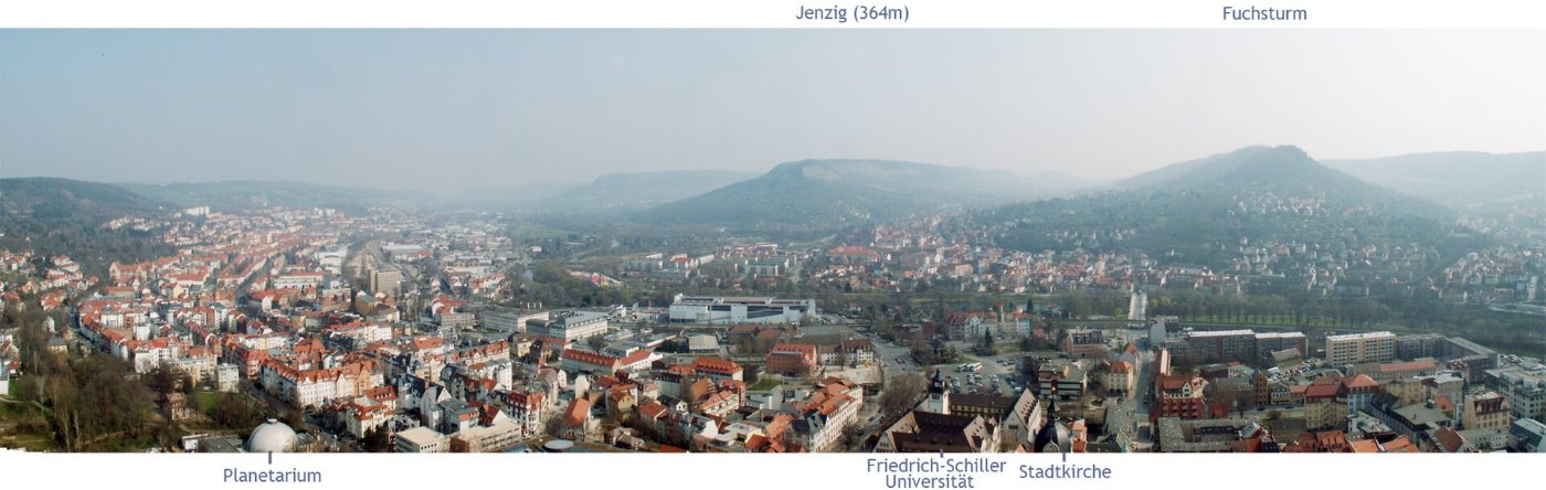 Der JenTower, das Wahrzeichen der Stadt Jena