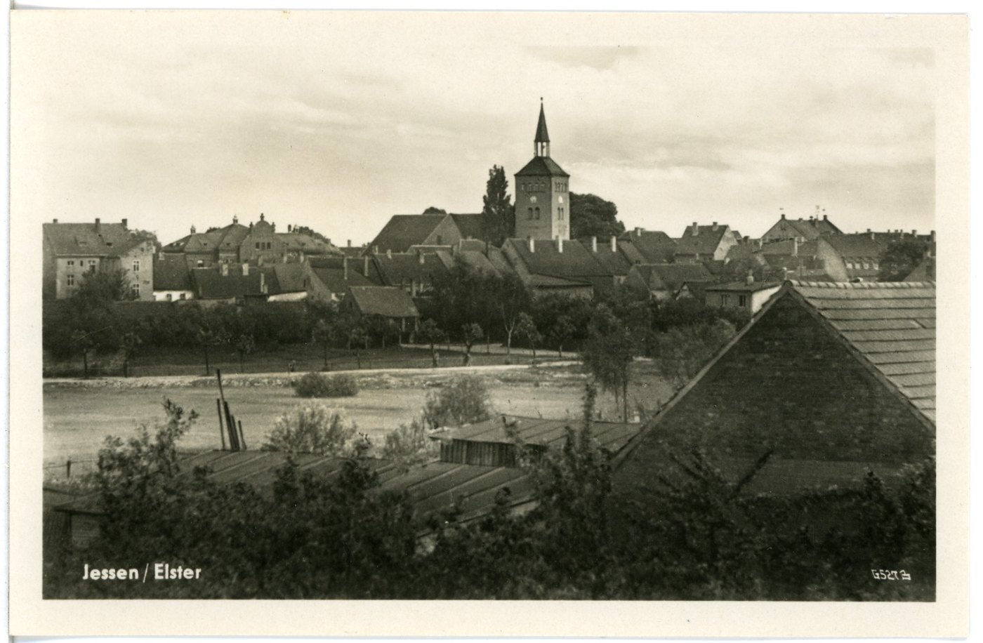 28767 Jessen Elster 1955 Blick auf Jessen Brück & Sohn Kunstverlag