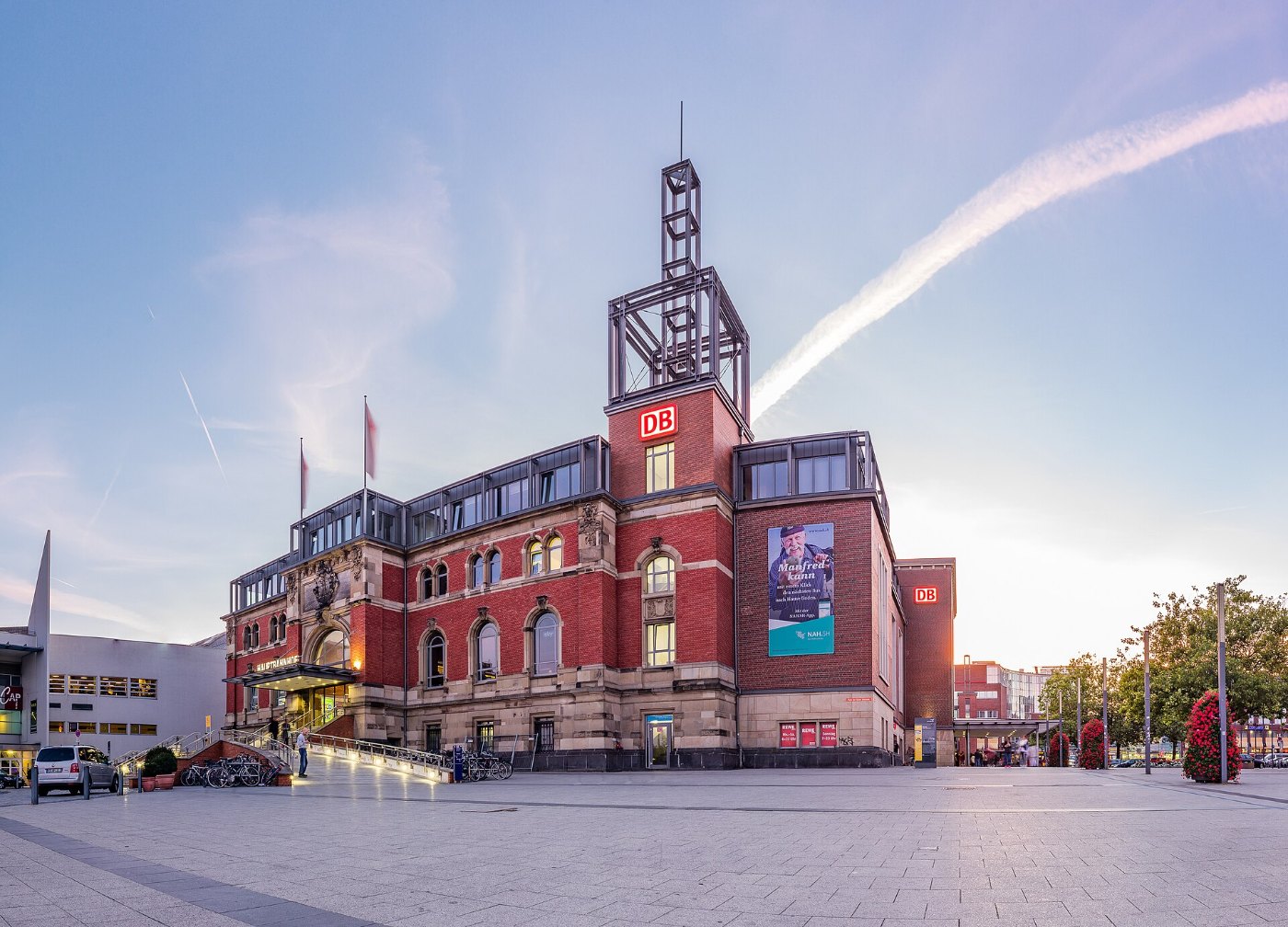 Hauptbahnhof Kiel Panorama Sonnenuntergang