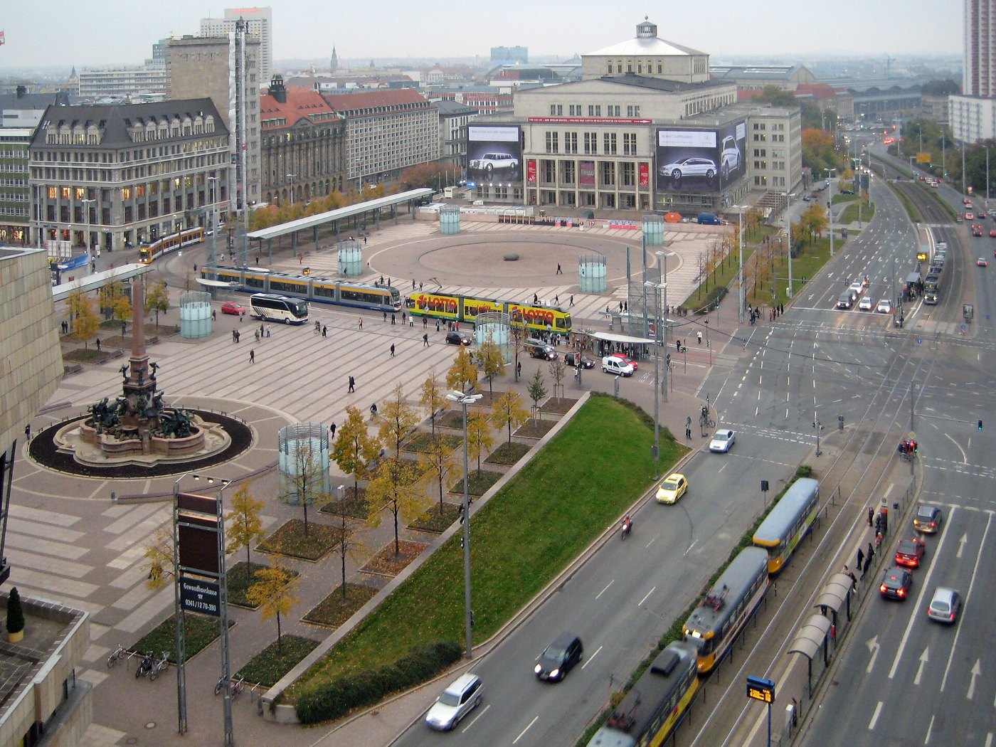 Der Augustusplatz im Zentrum von Leipzig