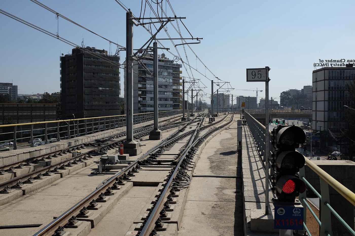 Addis Ababa Light Rail tracks