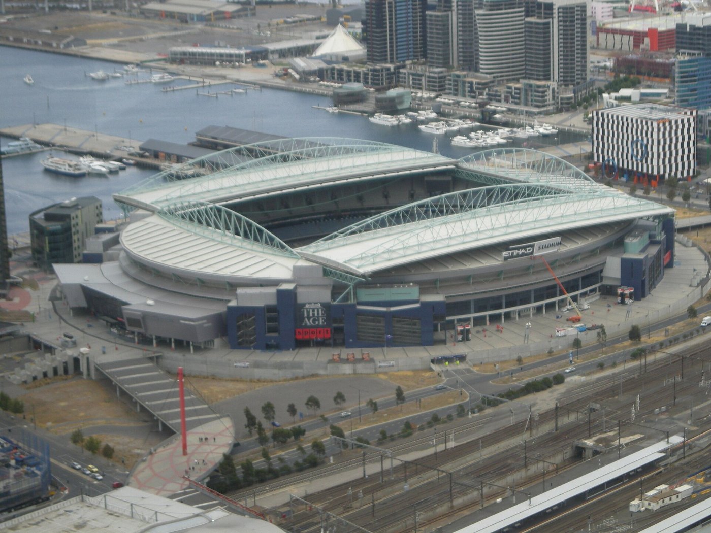 Aerial view of Etihad Stadium