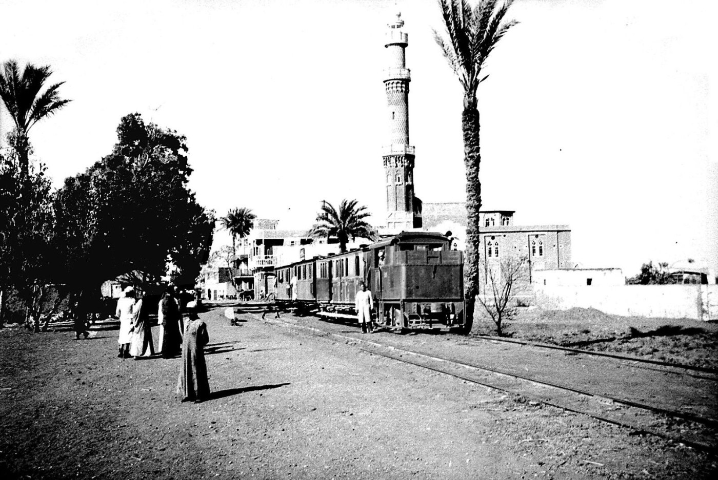 Egyptian Delta Light Railways Sentinel steam tractor No 210 passes a min
