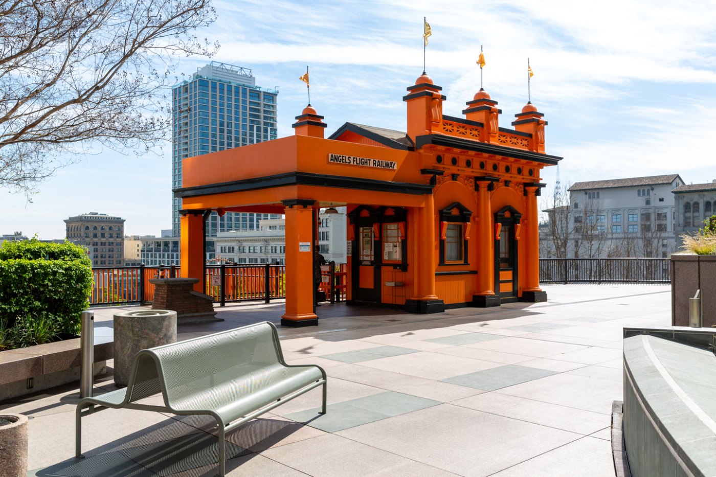 Angels Flight am Hang in der Innenstadt von Los Angeles.
