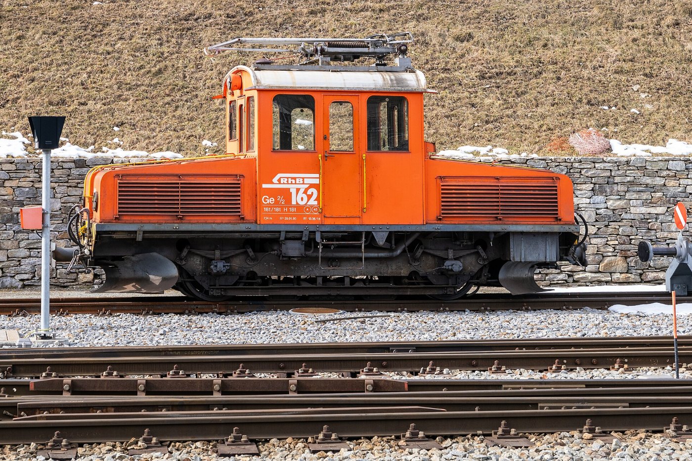 Berninabahn Rangierlok RhB Ge 2 2 162 in Poschiavo (2026)