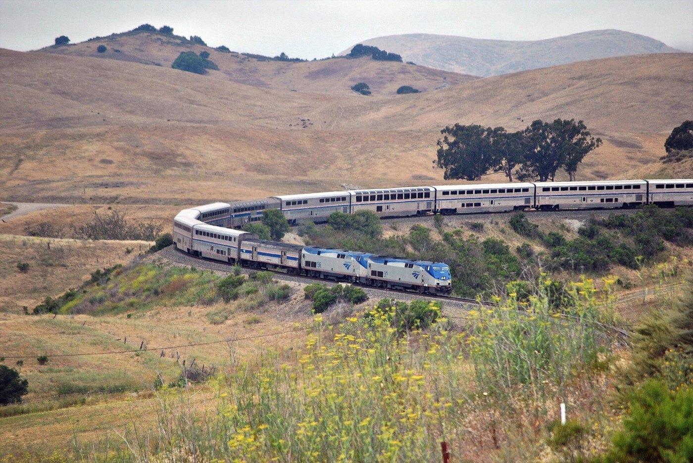 The Southbound Coast Starlight at horseshoe curve