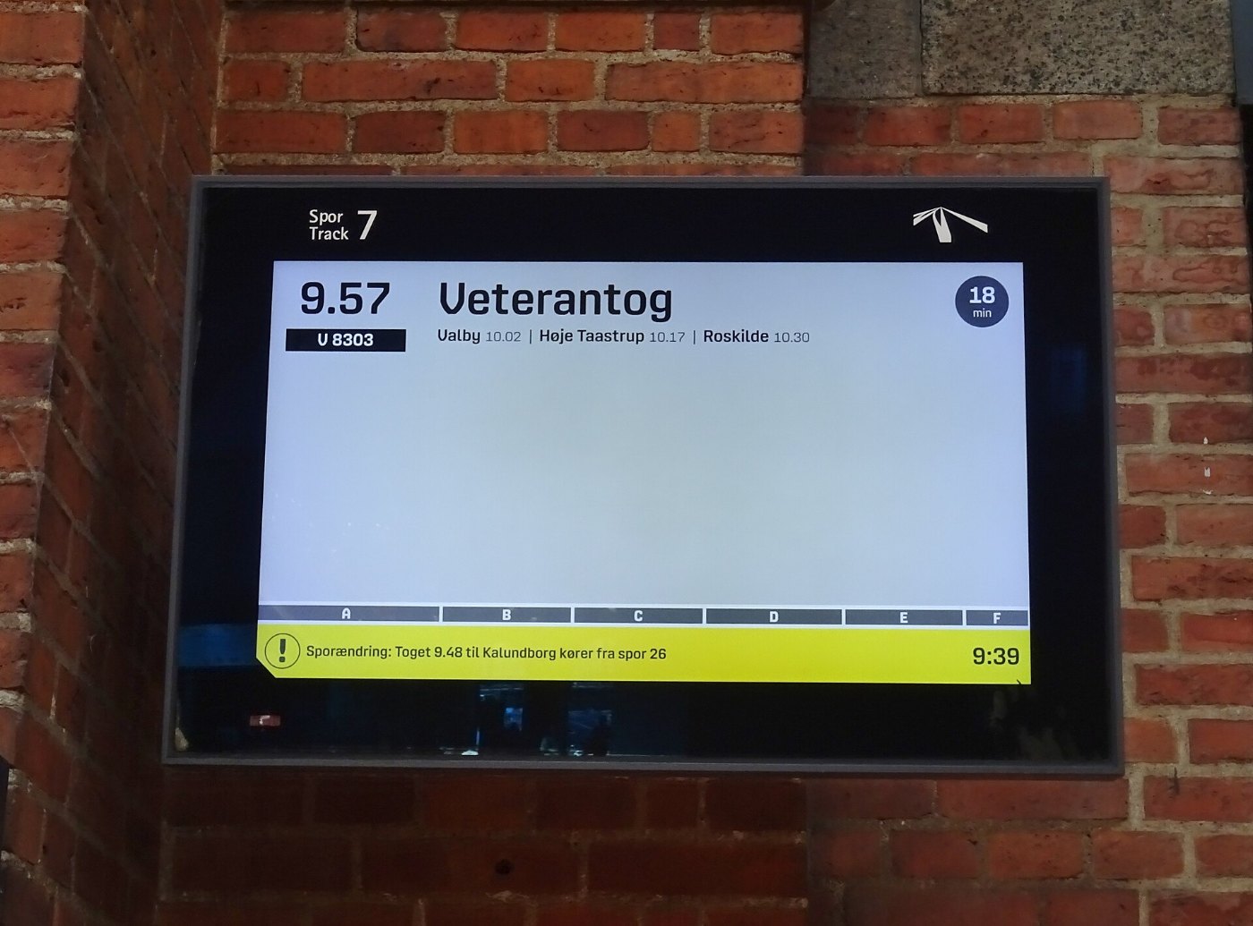 175th years anniversary of Danish railways Information board