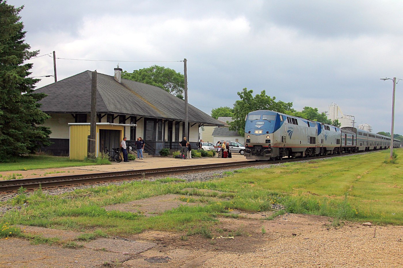 Amtrak Empire Builder at Tomah, Wisconsin