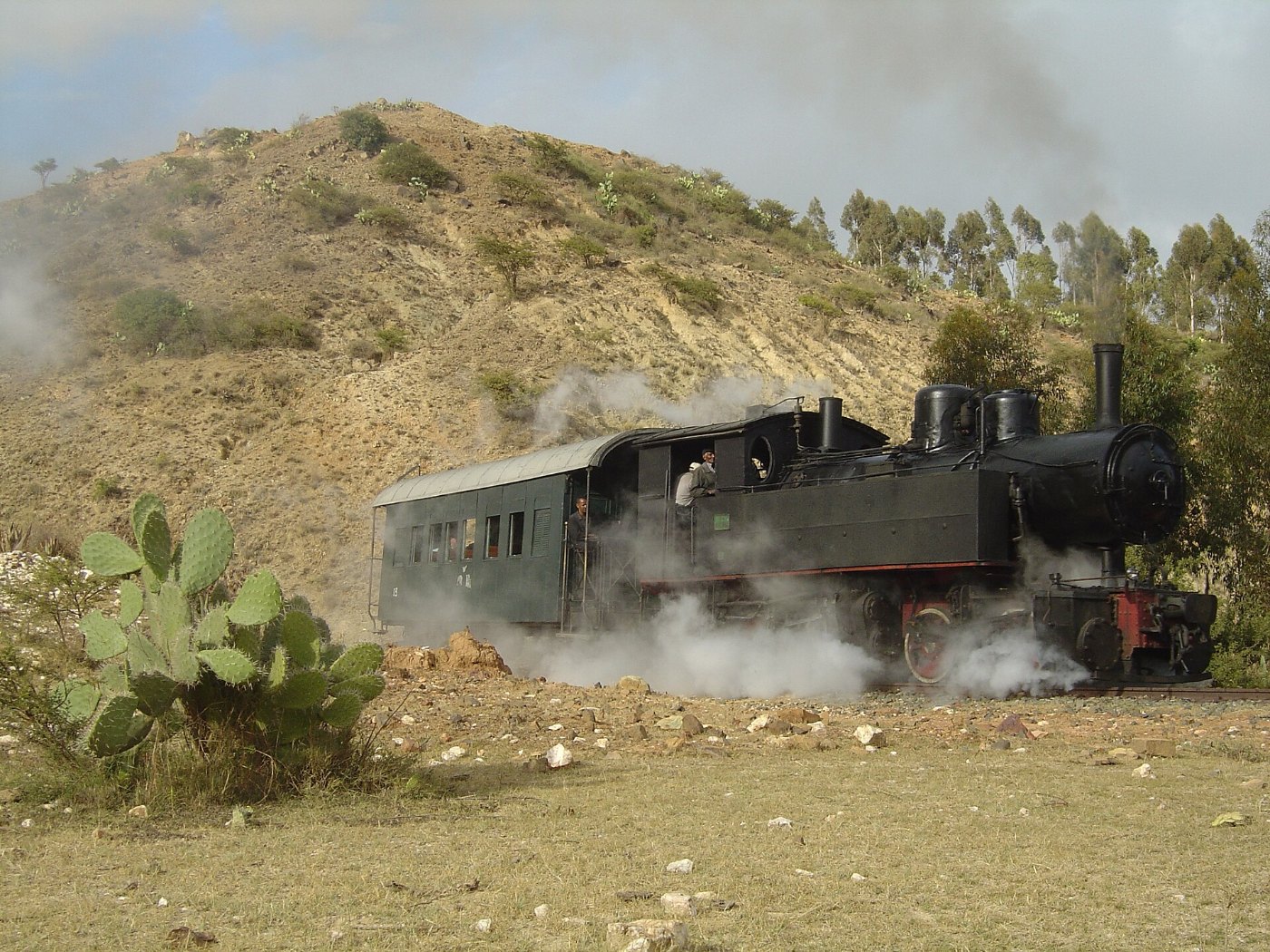 Schmalspurbahn in den Bergen Eritreas