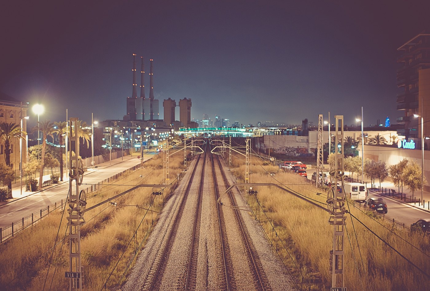 DoubleTrackPastPowerStation