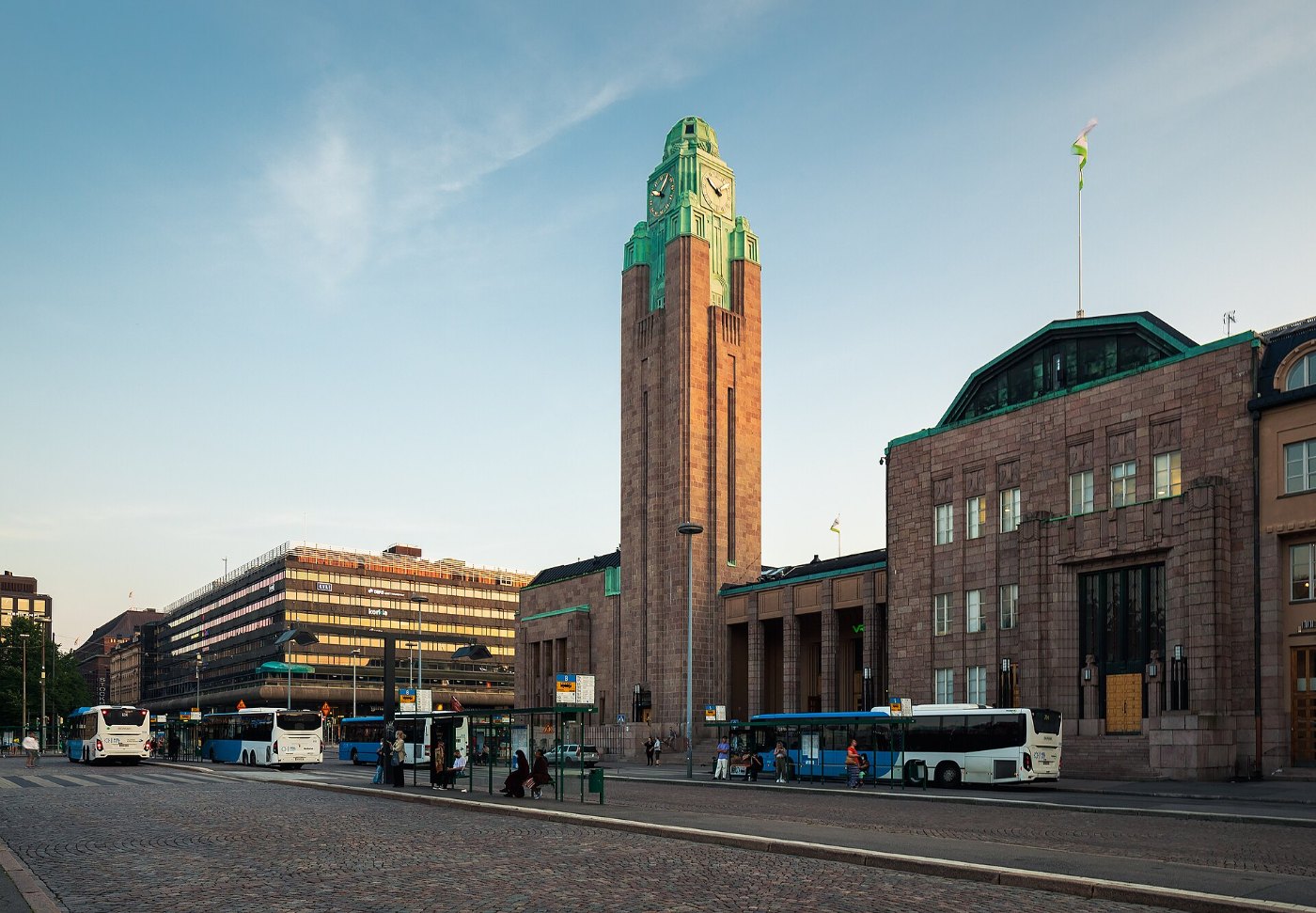 Helsinki Central railway station from Rautatientori, Kluuvi, Helsinki, F