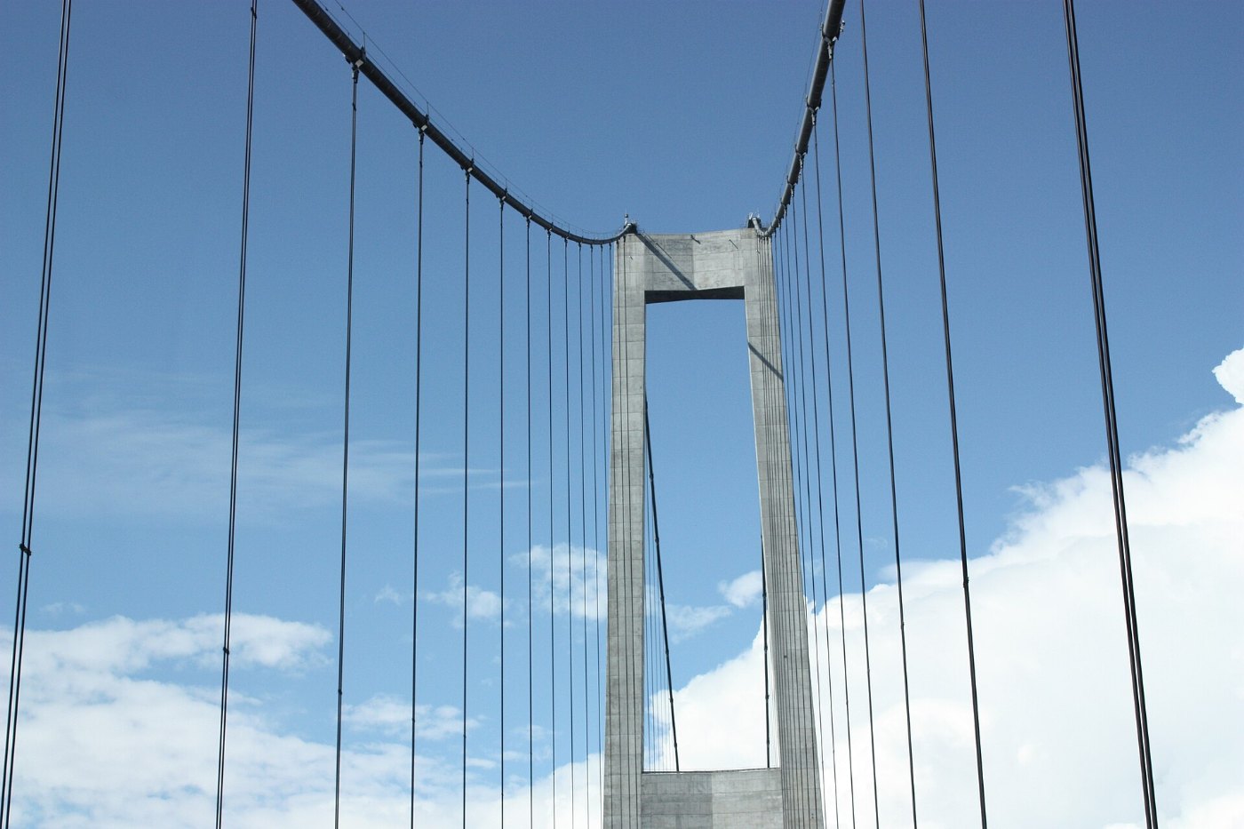 The Great Belt bridge in Denmark