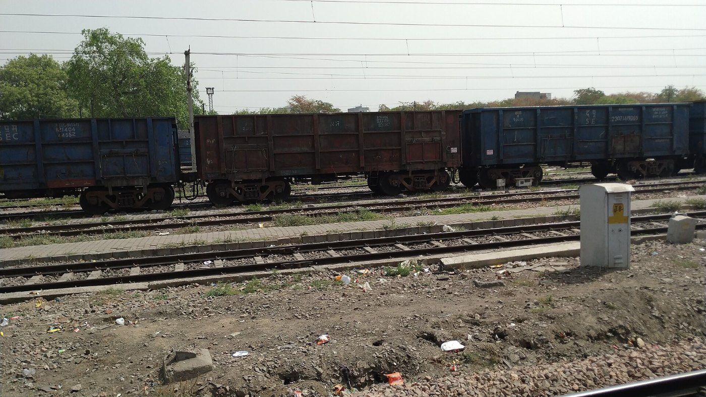 Freight train in Ghaziabad, India