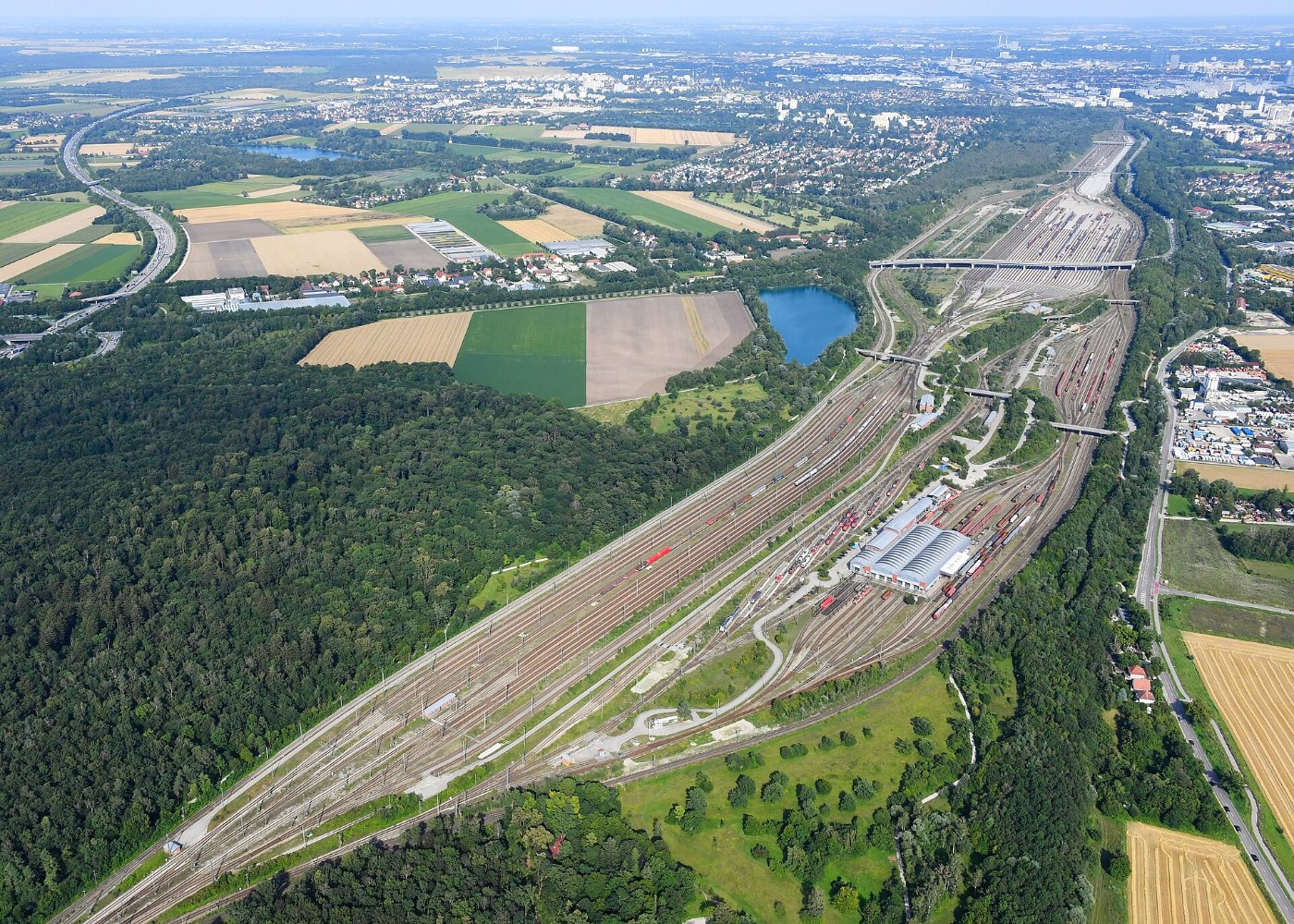 Aerial image of München Nord Rangierbahnhof (view from the west)