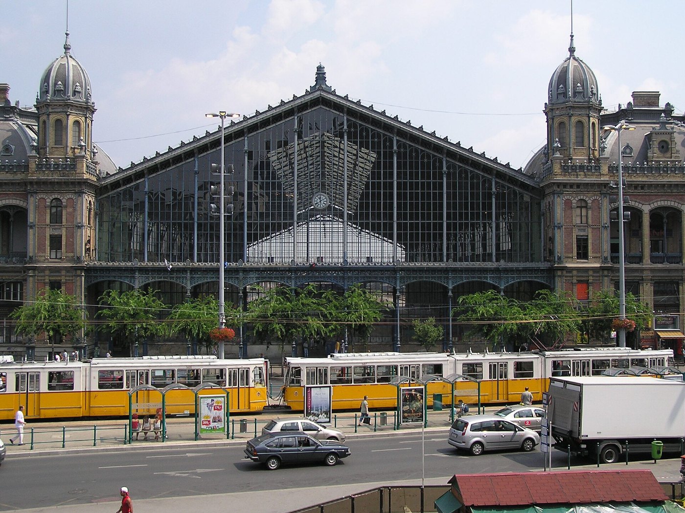 Budapest Nyugati railway station, built by Eiffel, in 1875. BudapestGare
