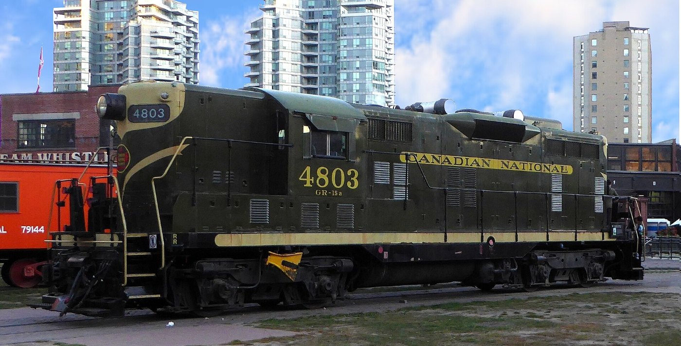 EMD GP7 locomotives . Railway Museum Toronto
