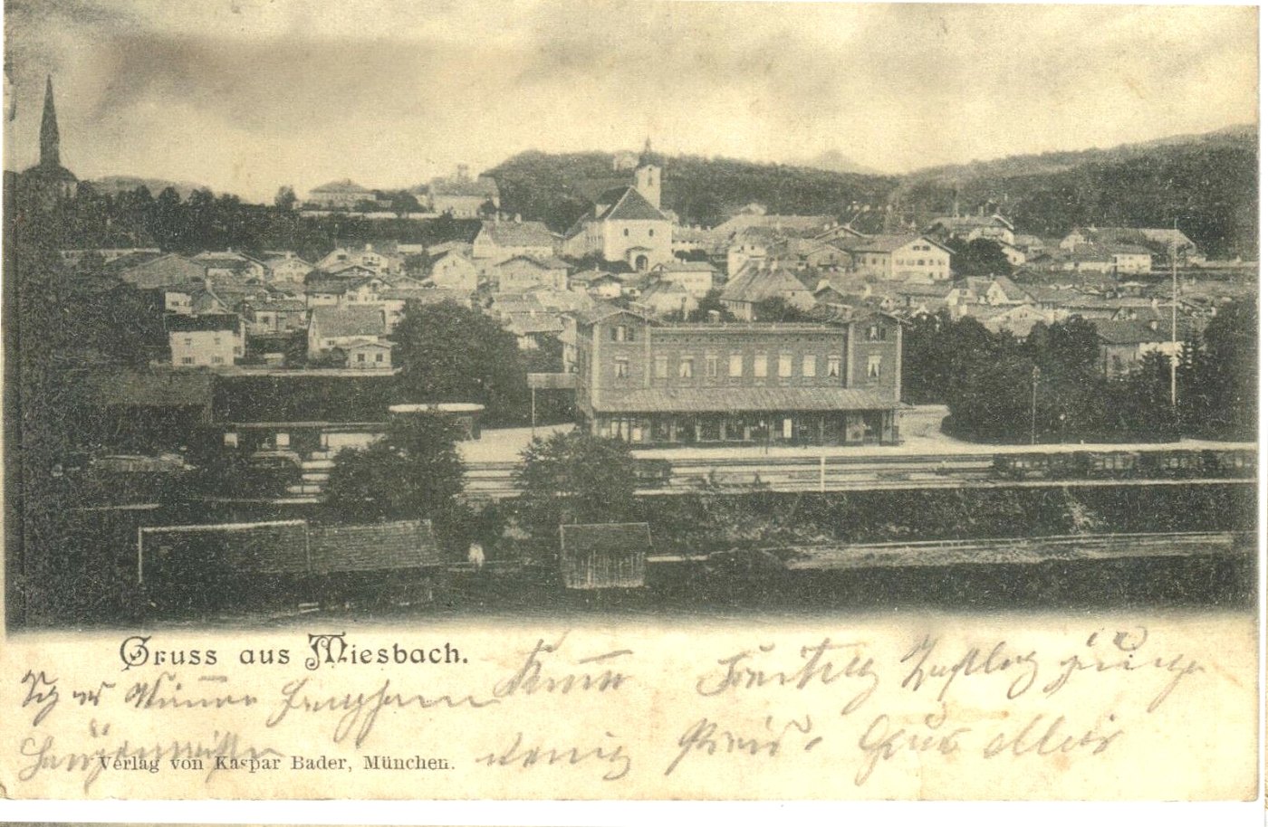AK Miesbach Bahnhof 1902
