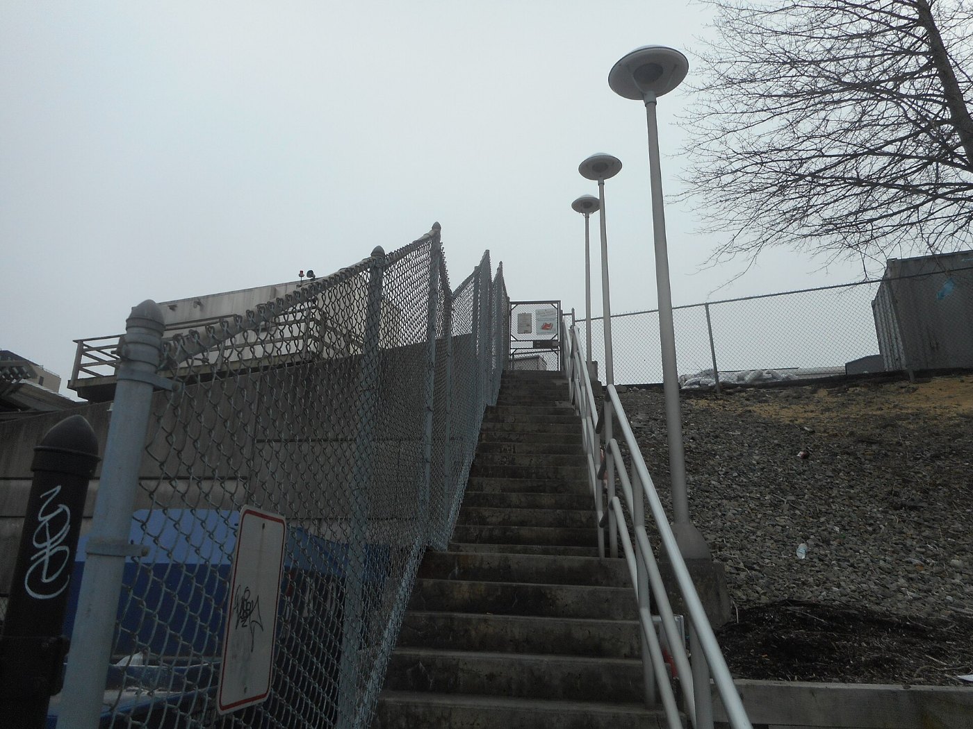 Jamaica LIRR Station; Staircase to Jamaica Yard