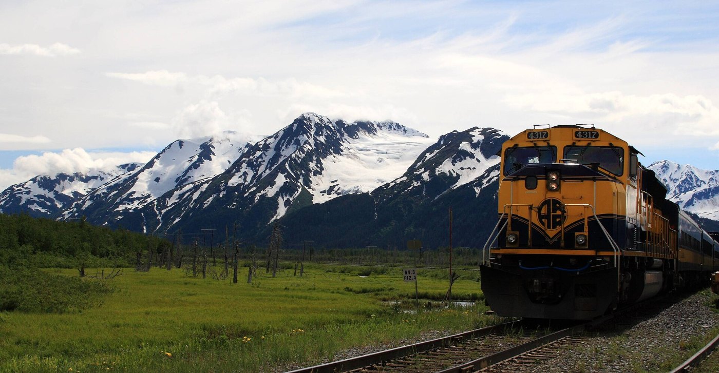Alaska Railroad train to Spencer Glacier