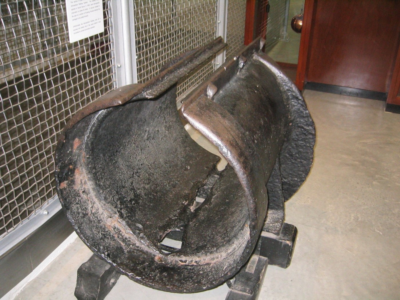 Brunel's Atmospheric Railway section of pipe