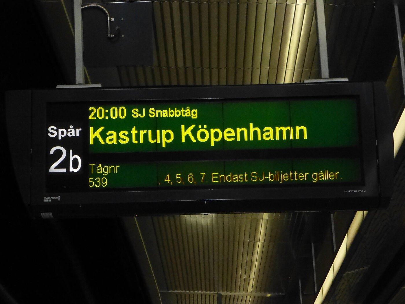 Information board at Malmö Centralstation 02