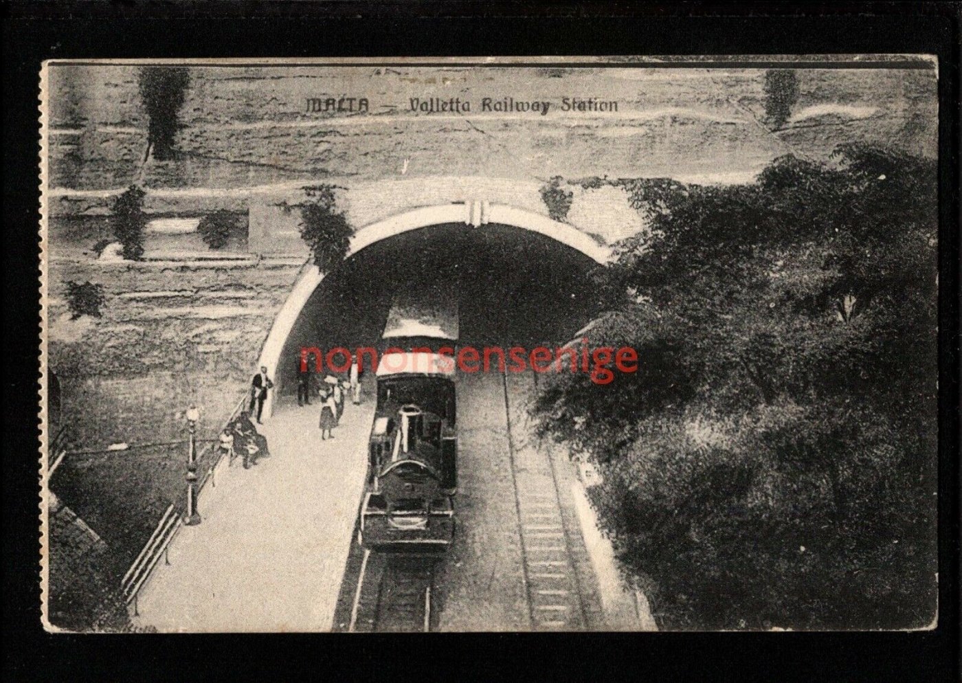 Malta Valletta Railway Station Gare Bahnhof Postcard 1915 No.66